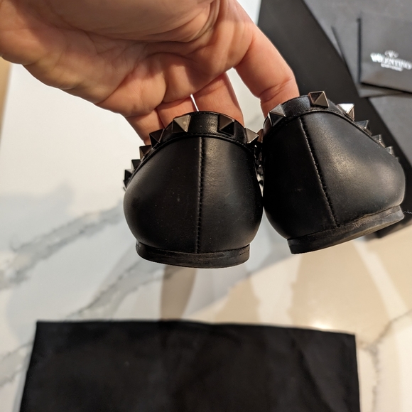 $690 DIRECT Authentic Valentino Rockstud Spike SO Black flats size 40 - Picture 8 of 12